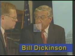 ["The 1990 political TV ad for Republican candidate Bill Dickinson showcased his assertive leadership during crucial times, primarily focusing on national defense and job creation. Scenes include Dickinson addressing the House Armed Services Committee, strategizing with military officials, and passionately speaking about defense and economic development in Alabama, portraying him as a decisive and influential leader."]