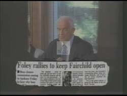["In his 1994 presidential campaign ad, Democratic candidate Thomas S. Foley is depicted advocating fervently across multiple scenes to keep Fairchild Air Force Base open. Through passionate speeches at hearings, Foley emphasizes the base���������s significance, community impact, and the importance of securing jobs, demonstrating his commitment to national and local security concerns."]
