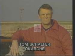 ["In the 1994 presidential campaign ad, Democratic candidate Daniel G. Webber portrays himself as a committed and dedicated leader with deep Oklahoma roots. Scenes show him working on a farm, addressing a crowd, and standing confidently in agricultural settings, embodying hard work and connection to Oklahoma's farming community."]