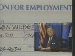 ["The 1994 political TV ad for Democratic Party candidate Daniel G. Webber emphasized his integrity and commitment, featuring him in professional attire and several authoritative settings. Scenes portrayed Dan confidently addressing or debating in legislative environments and symbolic American backdrops, aligning him with robust leadership, competence, and dedication to national interests."]