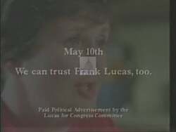 ["In this political advertisement, Frank is portrayed as a genuine and reliable candidate who deeply values his roots, his country, and his faith. It emphasizes that his strong commitment to these principles makes him an ideal choice for Congress."]