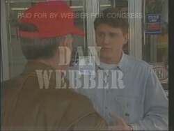 ["In his 1994 presidential campaign ad, Democratic candidate Daniel G. Webber stands confidently at various podiums, passionately advocating for strict crime policies and economic growth. Throughout the ad, Webber addresses enthusiastic crowds and the camera, emphasizing his commitment to \"Oklahoma values\" and his dedication to reducing crime and creating jobs."]
