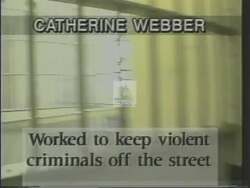 ["The 1994 political TV ad for Democratic Party candidate Catherine Webber showcased her determined stance on crime prevention and community welfare. Scenes featured Senator Webber discussing her legislative efforts, advocating for stringent policies at public meetings, and addressing community concerns, with a specific focus on public safety, elderly care, and education reform."]
