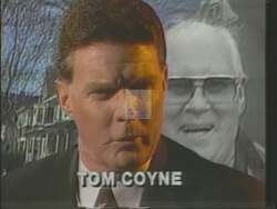 ["In the 1994 political TV ad, Democratic candidate Thomas J. Coyne passionately emphasizes his commitment to prioritize America's domestic issues. Throughout the ad, Coyne, standing at a podium with American flags and campaign banners, addresses crowds at various political rallies. He speaks earnestly about improving the nation���������s future, urging voters to support his vision for focusing on national priorities and promising results with reliable leadership."]