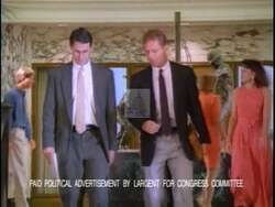 ["In this political advertisement, Steve Largent is portrayed as a highly attentive and focused individual who values personal interactions, demonstrating strong character and integrity. It emphasizes his decision-making skills and deep understanding of issues, suggesting that these qualities make him an excellent choice for congressman."]