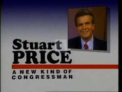 ["Stuart Price's 1994 presidential campaign ad emphasizes his dedication to energy issues, particularly oil and gas in Oklahoma. Through various scenes, Price is portrayed addressing enthusiastic crowds, passionately speaking on energy policies from multiple podiums bedecked with American flags and various campaign banners. His confident demeanor and leadership qualities highlight his commitment to community progress."]