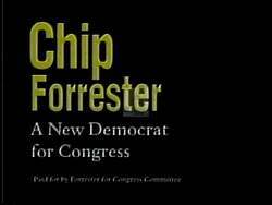 ["In this political advertisement, Chip Forrester, a Democrat running for Congress, urges voters to participate in the upcoming presidential polls if they are dissatisfied with the current state of affairs in Washington. He emphasizes the importance of forcing debate on issues and holding elected officials accountable, while also highlighting his focus on solutions as the August congressional priMary approaches."]