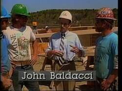 ["In the 1994 presidential campaign ad, Democratic candidate John Elias Baldacci focuses on job creation in Maine. He confidently discusses his achievements and future plans at various campaign events, illustrated by scenes of him speaking at podiums and in professional settings. Emphasizing his experience and success, Baldacci presents himself as a proven leader in economic development."]