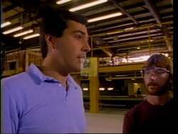 ["In his 1994 presidential campaign ad, Republican Rick Bennett passionately advocated for job preservation and government reform in Maine. Through various scenes, Bennett, speaking at different venues���������from town halls to factories���������emphasized his leadership and commitment to retaining jobs and implementing significant government reforms. The recurring backdrop of \"Jobs and Reform\" banners highlighted his campaign focus."]