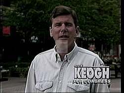 ["In a 1994 political TV ad, Republican Kevin Keough, a small business owner, campaigns for Congress. Repeatedly presented in his business environment, Keough speaks directly to the camera, advocating for significant changes in Congress and positioning himself as a common-sense alternative to typical politicians. He emphasizes his relatable, non-political background to persuade voters."]