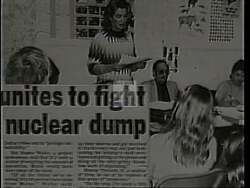 ["The 1994 campaign ad for Democratic candidate Bonnie L. Titcomb for president features multiple scenes underscoring her dedication to community activism and approachability. Titcomb is shown speaking passionately at various community meetings, engaging warmly with residents, and confidently advocating for local issues, emphasizing her role as a committed and relatable leader."]