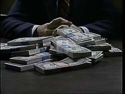 ["In this political advertisement, it is claimed that Ed Harrison endorsed a Republican contract that might reduce Social Security and Medicare while increasing the national deficit, in exchange for a $60,000 political contribution from Washington insiders. Conversely, Martin Frost is portrayed as a defender against Social Security cuts, a protector of Medicare, and an advocate for Texas jobs, emphasizing that he cannot be influenced by money."]