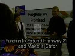 ["In a 1994 campaign ad, Democratic presidential candidate Dick Gephardt is shown deeply engrossed in legislative work at his office desk, symbolizing his dedication and leadership. Each scene emphasizes his focus and commitment to addressing Missouri's issues, surrounded by documents, flags, and visuals of Jefferson County projects, projecting an image of thoughtful, responsible governance."]