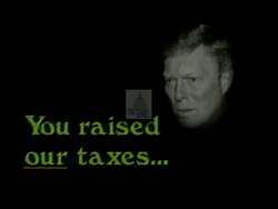 ["In his 1994 political TV ad, Republican Gary Gill staunchly criticizes opponent Dick Gephardt���������s policies on taxes, budget, and welfare. With a serious and resolute demeanor, Gill directly addresses the voters, advocating for substantial political reforms and presenting himself as the candidate for change in a series of assertive campaign scenes."]