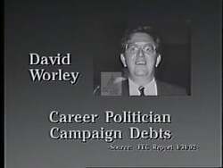 ["In this political advertisement, Richard Ray is presented as a true representative of Georgia values, contrasting him with David Worley, who is depicted as a career politician with unpaid campaign debts and support for increased foreign aid and radical changes to Social Security. The ad promotes Ray as a defender of seniors and opponent of foreign aid, emphasizing his co-sponsorship of the Balanced Budget Amendment and alignment with real Georgia values."]