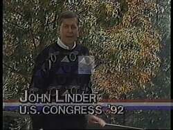 ["In this political advertisement, the message highlights the need for economic growth through tax reductions and a balanced budget amendment to prevent future financial mismanagement. It endorses John Linder for U.S. Congress as the candidate committed to fixing these issues with collaborative efforts."]