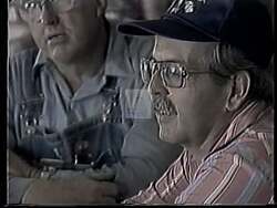 ["In the 1994 presidential campaign TV ad, Republican Jim Magagna resonates with Wyoming's spirit, repeatedly emphasizing themes of self-sufficiency, state rights, and rural autonomy. Scenes throughout the ad depict Magagna addressing enthusiastic crowds against scenic backdrops, bolstered by banners promoting self-reliance and a \"Rural Renaissance for Wyoming,\" underlining his commitment to local control and visionary leadership."]