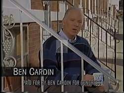 ["In his 1994 presidential campaign ad, Democratic candidate Ben Cardin confidently addresses the nation, consistently advocating for comprehensive welfare reform. Throughout various scenes, Cardin appears determined and passionate, speaking from both professional settings and podiums, emphasizing the need for personal responsibility, work incentives, and responsible policies, underscoring his leadership qualities and stern commitment to reform."]