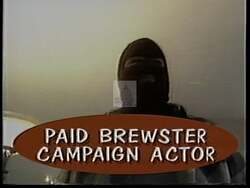 ["In a 1994 political TV ad, Gary Brewster falsely portrayed Republican presidential candidate Robert Leroy Ehrlich's crime record through fear-based scare tactics. The ad utilized dark, ominous scenes with actors portraying criminals to deceitfully exaggerate Ehrlich's stance on crime, while underscoring the need for honest, effective leadership."]