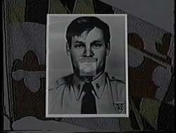 ["In a poignant political ad for the 1994 presidential campaign, Ginny Wolfe solemnly shares her personal tragedy. Advocating for victims' rights, she endorses Democratic candidate Gerry Leiper Brewster, lauding his commitment to the cause. The ad features Wolfe's heartfelt narrative and images corroborating her late husband's story."]