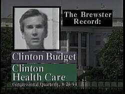 ["The 1994 presidential campaign ad for Republican Bob Ehrlich features a series of clips highlighting his opponent, Gary Brewster's hesitations and indecisiveness regarding President Clinton's policies. The ad labels Brewster a \"chameleon\" for his inconsistent political stances and contrasts this with Ehrlich's clear, decisive opposition and promise of reform, framing Ehrlich as a courageous and honest alternative."]