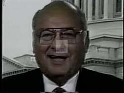 ["In the 1994 political campaign ad, Republican candidate A. George Sweet emphasizes his conservative values while critiquing his opponent, Norman Sosinski, for his liberal voting record and stance on defense cuts. Scenes include Sweet speaking at a podium, flanked by American flags, and text overlays highlighting Sosinski's undesirable voting behaviors."]