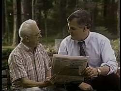["In the 1994 political TV ad, Republican candidate A. George Sweet passionately advocates for conservative values in Virginia, clearly opposing high taxes and government overreach. Addressing an energetic crowd from a podium, he emerges as a resolute figure, rallying support against liberalism with scenes filled with American flags and supportive attendees."]