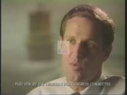 ["The 1994 presidential campaign ad for Republican candidate IV Chapman focuses on his military background and its influence on his strong family values. He speaks emotionally about the importance of education and ensuring a secure future for his children. Scenes of family unity and Chapman's reflections on patriotic duty underscore his message."]