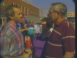 ["The 1994 political TV ad for Republican Party candidate Steve Buyer emphasizes his commitment to fiscal responsibility and reduced government spending. The ad showcases Buyer at various speaking engagements and in congressional settings, advocating passionately for budget prudence and dedicated leadership. Scenes of Buyer signing documents and discussing budget proposals illustrate his dedication to Indiana's working families and his role as a fiscally responsible leader."]