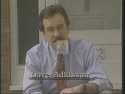 ["In a 1994 campaign ad, Democratic candidate David C. Adkisson stands outside his childhood home in Owensboro, emphasizing his deep-rooted family and community values. The ad showcases Adkisson���������s upbringing, his connection to traditional values, and his commitment to community engagement, with visuals of him interacting warmly with his family and neighbors."]
