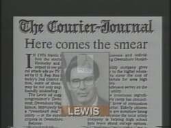 ["In the 1994 presidential campaign ad, Democratic candidate David C. Adkisson confidently discusses his policies, backed by endorsements from reputable organizations and media. The ad portrays his opponent, Ron Lewis, in a negative light, accusing him of jeopardizing the financial security of senior citizens, evidenced by scenes of an anxious elderly couple and contrasting political claims."]