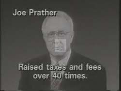 ["The 1994 political ad for Ron Lewis highlights dissatisfaction with Joe Prather and Bill Clinton, associating them with negative policies. It contrasts scenes of unhappy taxpayers and prosperous elites, criticizing Prather and Clinton for tax hikes and corruption. Emphasized messages of political alignment underscore the endorsement of Lewis, differentiating him from his opponents."]