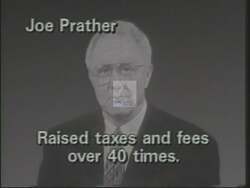 ["The 1994 campaign ad for Ron Lewis criticizes established politicians like Joe Prater and Bill Clinton by depicting them as synonymous with unfavorable political dealings. Through a series of frames, it showcases their similarities and juxtaposes their images with concerned citizens, advocating for Lewis as a different, more favorable choice."]