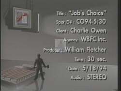 ["In the 1994 political TV ad, Democratic candidate Charles L. Owen is portrayed as a capable, community-focused businessman who excels at job creation. The ad contrasts Owen positively against opponents depicted as proponents of big government and high taxes. Throughout various scenes, Owen is shown engaging with workers, promoting his business successes, and presenting himself as an ideal candidate different from typical politicians, thereby emphasizing his unique approach and connection to job creation."]