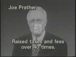 ["The 1994 campaign ad for Ron Lewis starkly criticized Joe Prather, aligning him with Bill Clinton, suggesting financial misconduct and political cronyism. The ad paired negative imagery and text, contrasting Prather���������s policies unfavorably against Lewis, with a clear endorsing tone for Ron Lewis, highlighting issues of tax increases and political favoritism."]