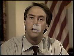 ["In the 1994 political TV ad, Democratic Party candidate Dick Swett underscores his commitment to integrity and accountability. Throughout various office settings and public speeches, Swett highlights his record of fulfilling campaign promises regarding fiscal responsibility, honesty, and state interests, while earnestly addressing the viewers about his continued dedication to these principles."]
