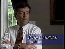 ["In his 1994 presidential campaign ad, Republican John Carroll portrays himself as a hands-on leader committed to economic empowerment and unity. Scenes include Carroll addressing audiences, discussing plans at construction sites, and interacting with workers, emphasizing his grassroots connectivity and dedication to progress and reforms within Vermont and beyond."]