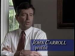 ["The 1994 political ad for John Carroll showcases his dedication and leadership qualities. Featuring Carroll at construction sites, the ad emphasizes his commitment to economic reform and public service in Vermont. Carroll is portrayed interacting with workers, speaking confidently about his political journey and reform visions, aiming to resonate with his audience's aspirations for progress and change."]