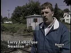 ["In the 1994 ad, Bernie Sanders embodies Vermont values passionately advocating for community interests in various settings, including Congress, rallies, and everyday trains. The ad frames Sanders as a dedicated, authentic representative who connects deeply with constituents' concerns, advocating fervently for their needs in Washington."]