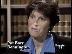 ["In the 1994 presidential campaign ad, Independent Party candidate Bernie Sanders is depicted passionately addressing Vermonters in various settings. From podium speeches at rallies to engaging discussions with constituents, Sanders advocates for legislative interests and community-centric policies. The ad shows his active connection with the crowd and his intense commitment to representing Vermonts concerns in Congress."]