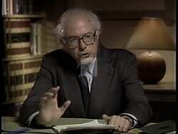 ["In the 1994 campaign ad for Bernie Sanders, scenes of elderly people forced to choose between medication and groceries starkly highlight the issue of healthcare affordability. The ad features different individuals at podiums and in daily distress, while Sanders and others advocate for urgent reforms. The consistent message emphasizes the need for affordable healthcare and medication for seniors."]