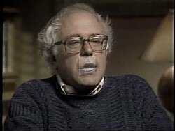 ["In the 1994 political TV ad for Bernie Sanders' presidential campaign, scenes depict activists advocating for civil rights and political involvement. They hold signs, raise fists, and express passion against a city backdrop. The ad emphasizes the importance of voting and active participation in political processes to advance civil rights."]
