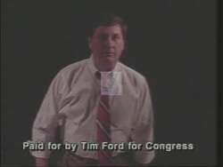 ["In his 1994 presidential campaign ad, Democratic candidate Timothy Alan Ford vehemently accuses his opponent Bill Wheeler of unethical behavior. Using a document as evidence throughout the ad, Ford claims Wheeler secured labor support through secretive deals and dishonest promises, emphasizing the importance of integrity and transparency in politics."]