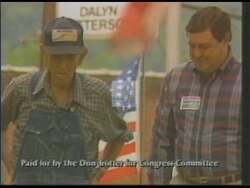 ["In the 1994 political TV ad, Democratic Party candidate Don Trotter, showcases his commitment to community and youth engagement. As Clarksville's Mayor and a congressional candidate, Trotter is depicted addressing various community groups with passion and confidence, interacting positively with diverse audiences, and particularly focusing on educational and safety improvements for youngsters. His consistent interaction with the local youth highlights his dedication to community upliftment."]