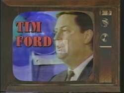 ["The 1994 political TV ad for William R. Wheeler criticizes opponent Tim Ford, highlighting alleged financial misconduct and unethical behavior. The advertisement contrasts this with Wheeler's integrity and commitment to the working class, portraying Wheeler as the ethical choice. Frames show negative imagery and text about Ford intertwined with positive messages promoting Wheeler."]