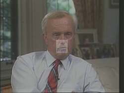 ["In the 1988 political TV ad, Democratic Party candidate Tom Murray is fervently showcased as a competent congressional hopeful. Various scenes depict him confidently speaking on his legislative and legal achievements, focusing on economic and social reforms, and advocating for veterans' rights and small businesses. Endorsements emphasize his experience and commitment to effective law implementation."]