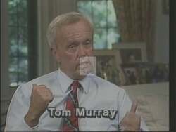 ["In his 1988 presidential campaign ad, Democratic candidate Tom Murray forcefully advocates for equitable tax distribution, emphasizing the need for Northwest Ohio to receive its fair share to rectify fiscal disparities and boost local infrastructure and services development. He passionately addresses crowds, highlighting the region's neglect in funding allocation."]