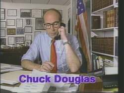 ["In the 1988 campaign ad, Republican Chuck Douglas highlights his dedication to security, environmental preservation, and financial prudence. Through evocative visuals of Douglas amid New Hampshire's scenery and passionately speaking at rallies, the ad emphasizes his commitment to improving state policies on safety, drug prevention, and fiscal responsibility."]