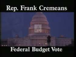["In the 1995 political TV ad for Democratic Party candidate Nan Anti-Frank Cremeans, visuals expose Congressman Kermanes siding with corporations over working families. The ad spotlights Kermanes' controversial votes and alignments with Newt Gingrich against social funding, juxtaposed with President Clinton's veto to protect family interests, rallying public support for fair policies."]