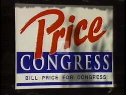 ["In the 1992 political ad for Bill Price, scenes depict him discussing widespread frustration towards a complacent and inefficient Congress. He emphatically addresses various crowds, advocating for urgent, significant congressional reforms and leadership changes, echoing public dissatisfaction and the collective desire for action. The ad highlights Price's serious commitment to congressional change at numerous town hall meetings."]